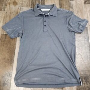 Mens Travis Mathew size S Small Gray Pima Cotton Blend Collared Golf Polo Shirt